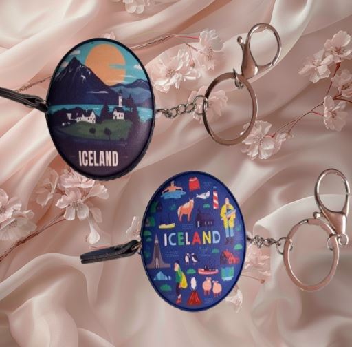 Keychains with metric tape Keychains with metric tape